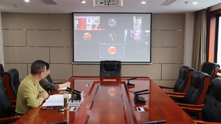 集團公司出席與上海向陽公益基金會、 供銷總社青島公司、國科凱信集團交流合作視頻會